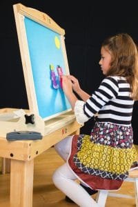 art easel for kids, art easel for children, art board, art stand for kids, puppet theater, dry erase board for kids