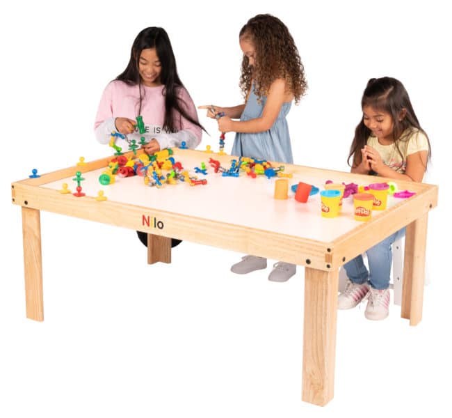 large wooden activity table