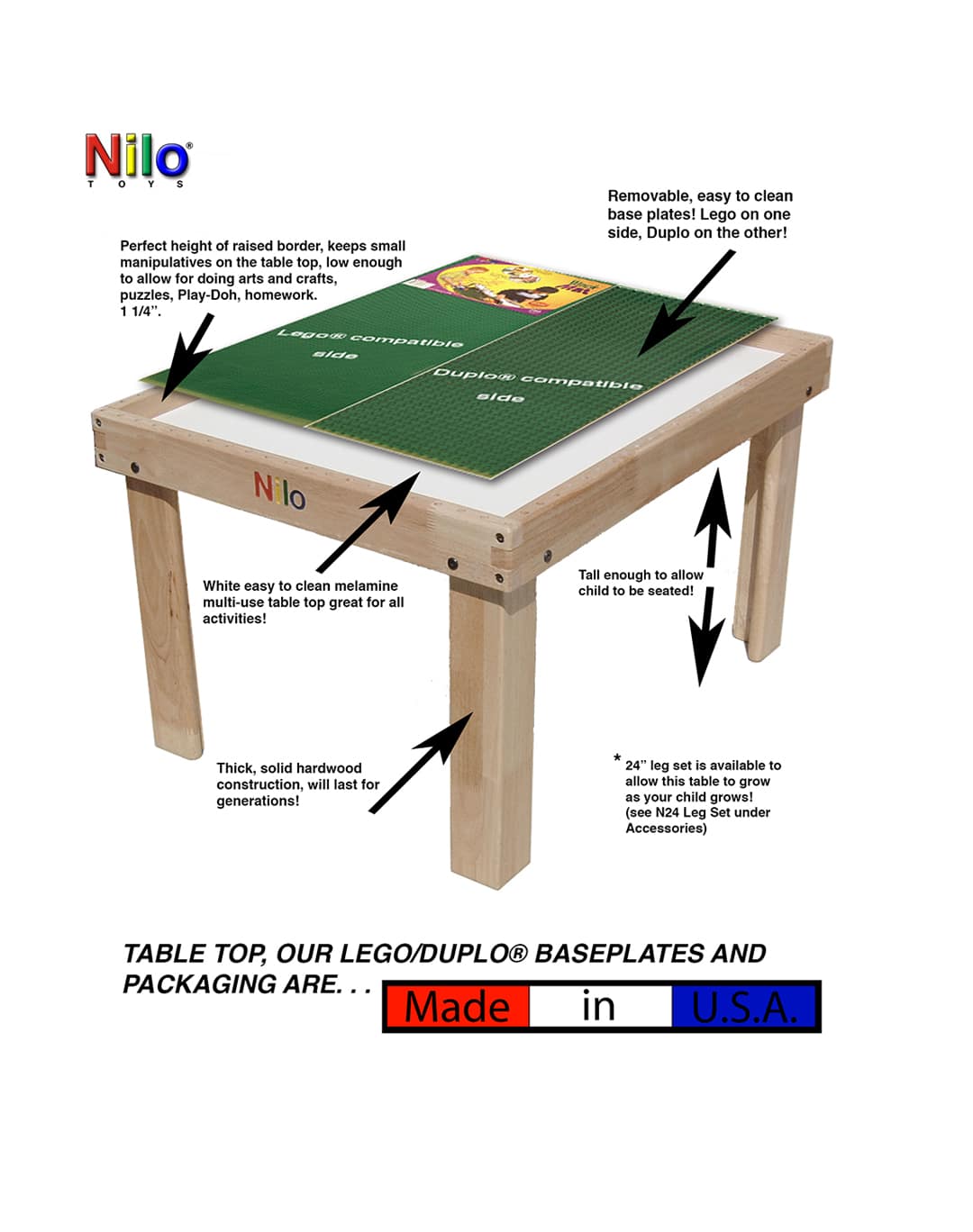 Lego Duplo Play Table Small Activity Table Lego & Duplo Table