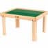 kids play table with holes for toys and accessories and green lego baseplates