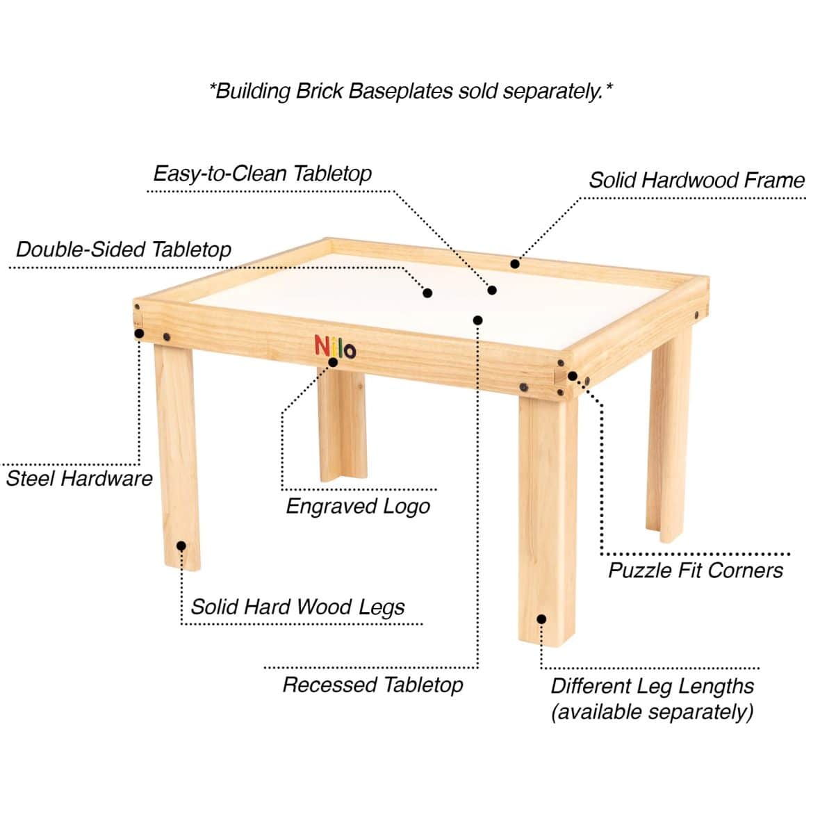 kids play table features without holes