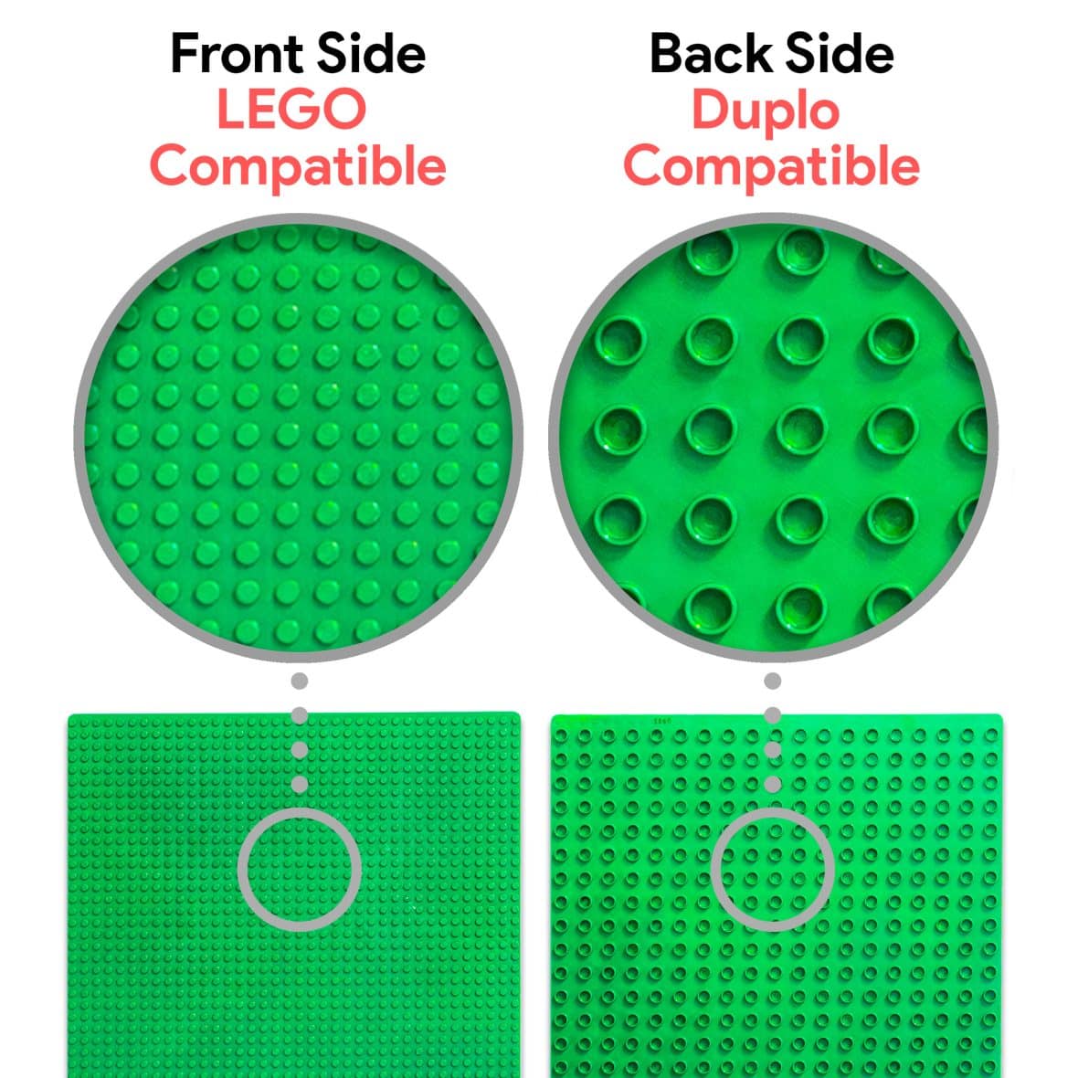 2 sided green lego baseplate duplo board feature