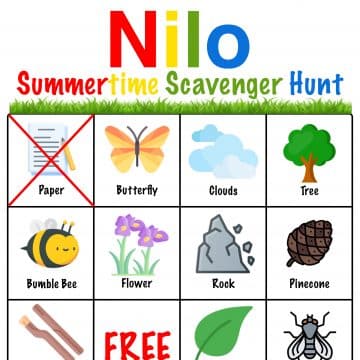 outdoor scavenger hunt for kids