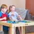 lego brick building table and baseplates