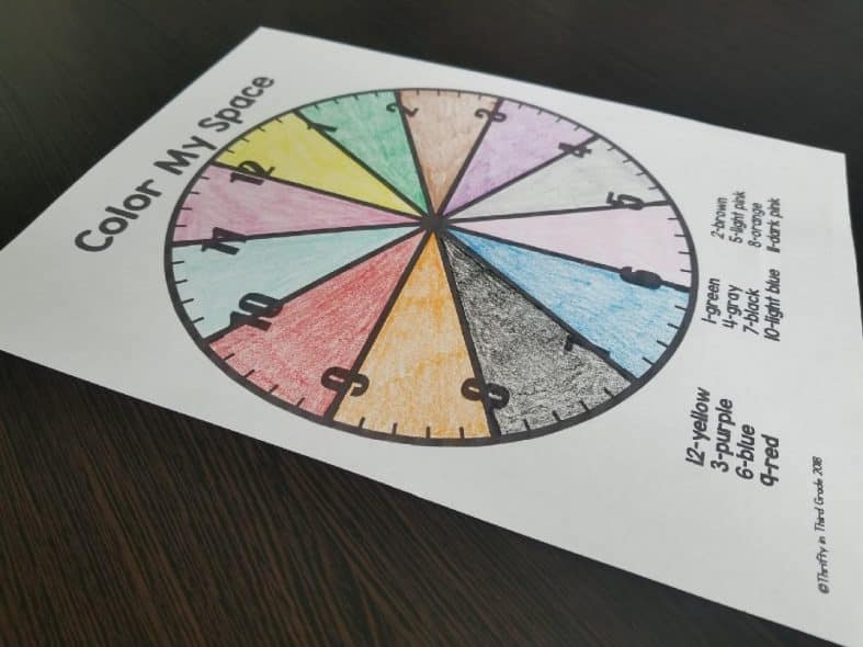 color the clock activity, coloring clock, color my space activity, teach kids to tell time, teaching children to tell time, teach telling time to your kids, how to teach time