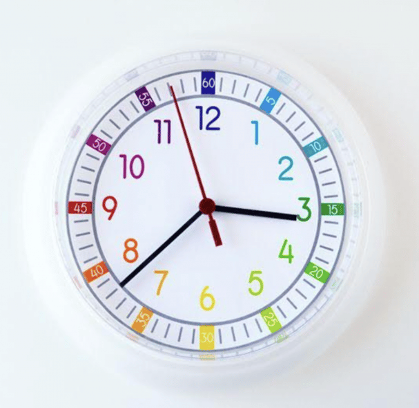 telling time of your favorite activity, teach kids to tell time, teaching children to tell time, teach telling time to your kids, how to teach time