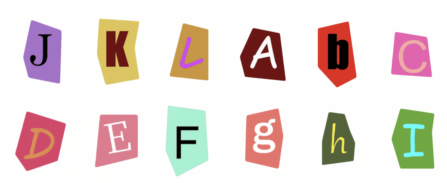 letters collage for kids, at home activity for preschoolers