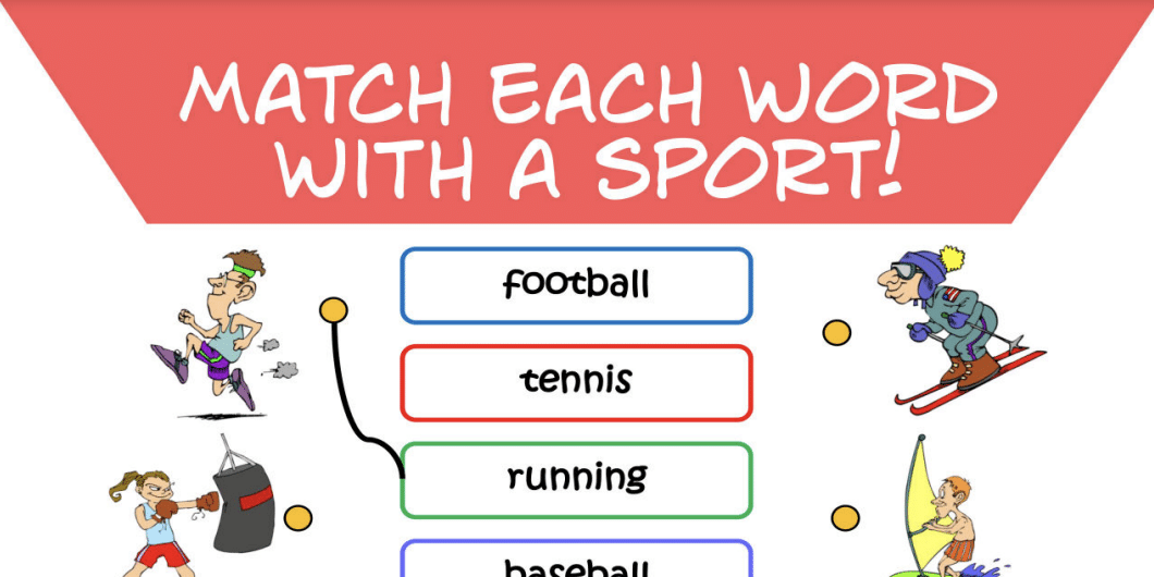 FREE Sports Themed Vocabulary Printable