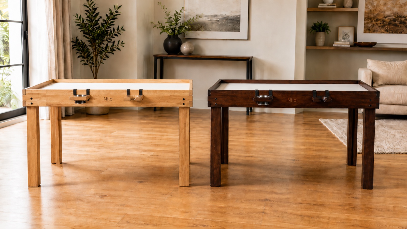 Clear Coat and Dark Walnut finishes