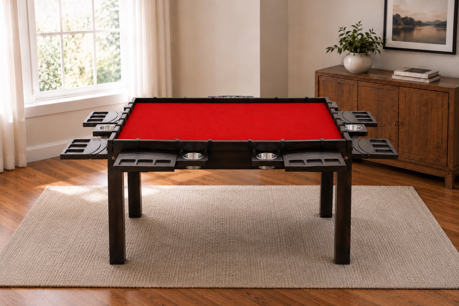 Dark Walnut with red felt